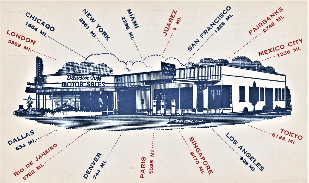 Dawson-Goff Motor Sales, Packard, El Paso TX, 1946