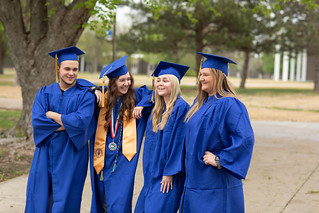 Barton graduates in gowns and caps
