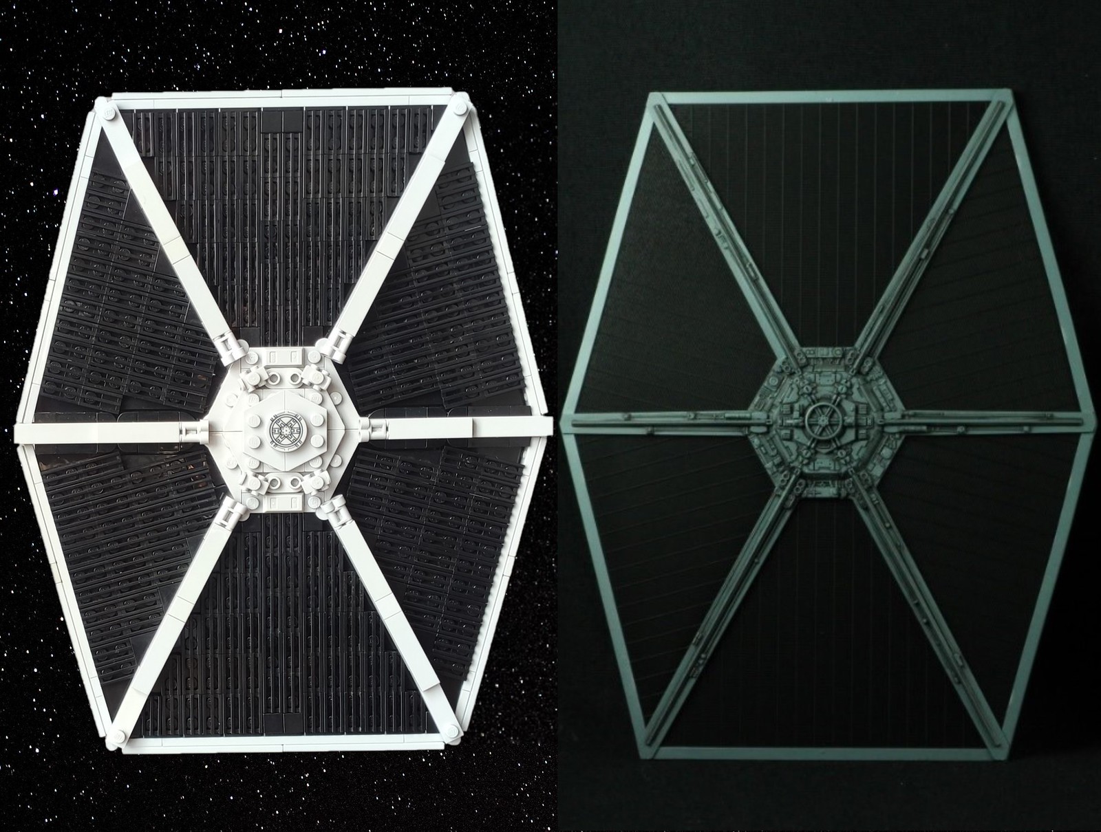 TIE wings comparison