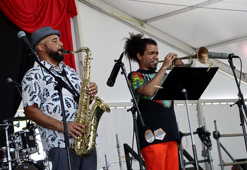 Derek Douget and Ashlin Parker at Jazz Fest 2022. Photo by Demian Roberts.