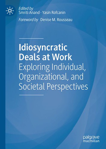 Book Cover of 'Idiosyncratic Deals at Work - Exploring Individual, Organizational, and Societal Perspectives'
