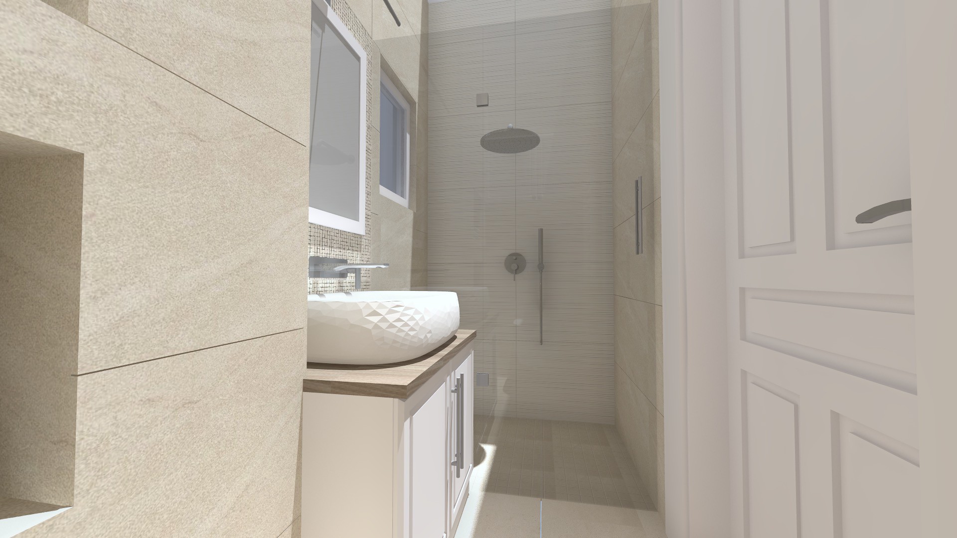 Belső design tervezés - Hajós utcai fürdőszoba