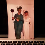 Statue of Liberty & Jilted Judy do the Greenwich Village Halloween Parade 1987 