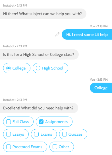 If you need to contact support agents on Onlineclasshelp.com, all that awaits you is a useless chatbot.