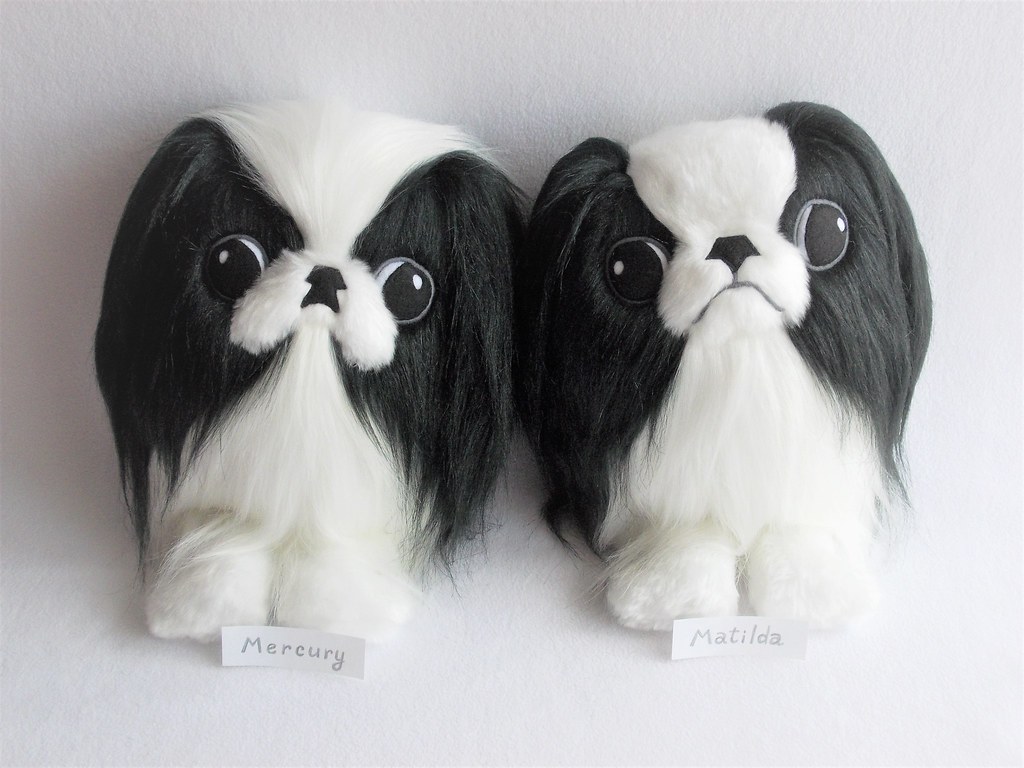 Japanese Chin black white stuffed animal buy on Pinkoi com_1