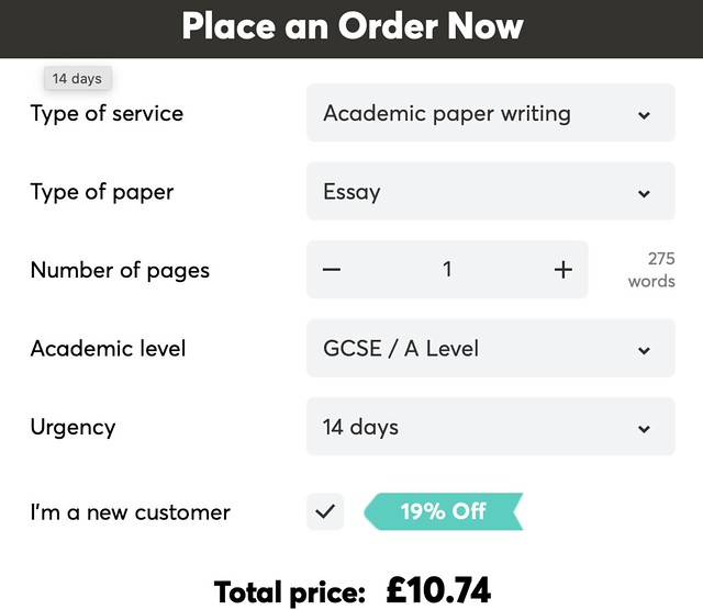 On the main page of OxEssays.com, you can calculate the price of the assignment.