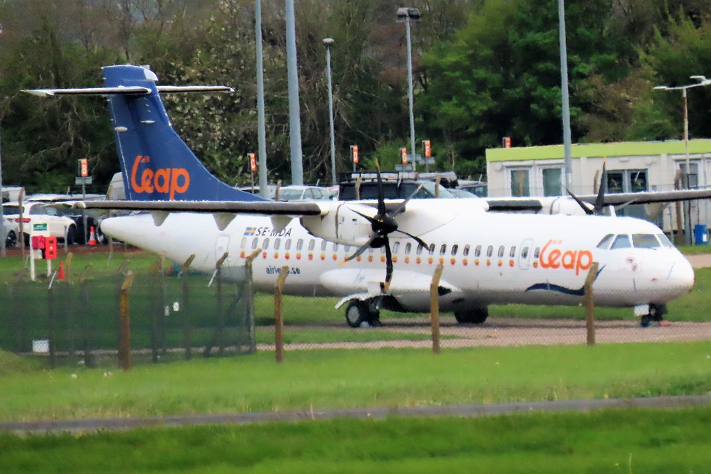 Air Leap, ATR72-500 (SE-MDA) Company Ceased Operations, At East Midlands Airport 30/4/22