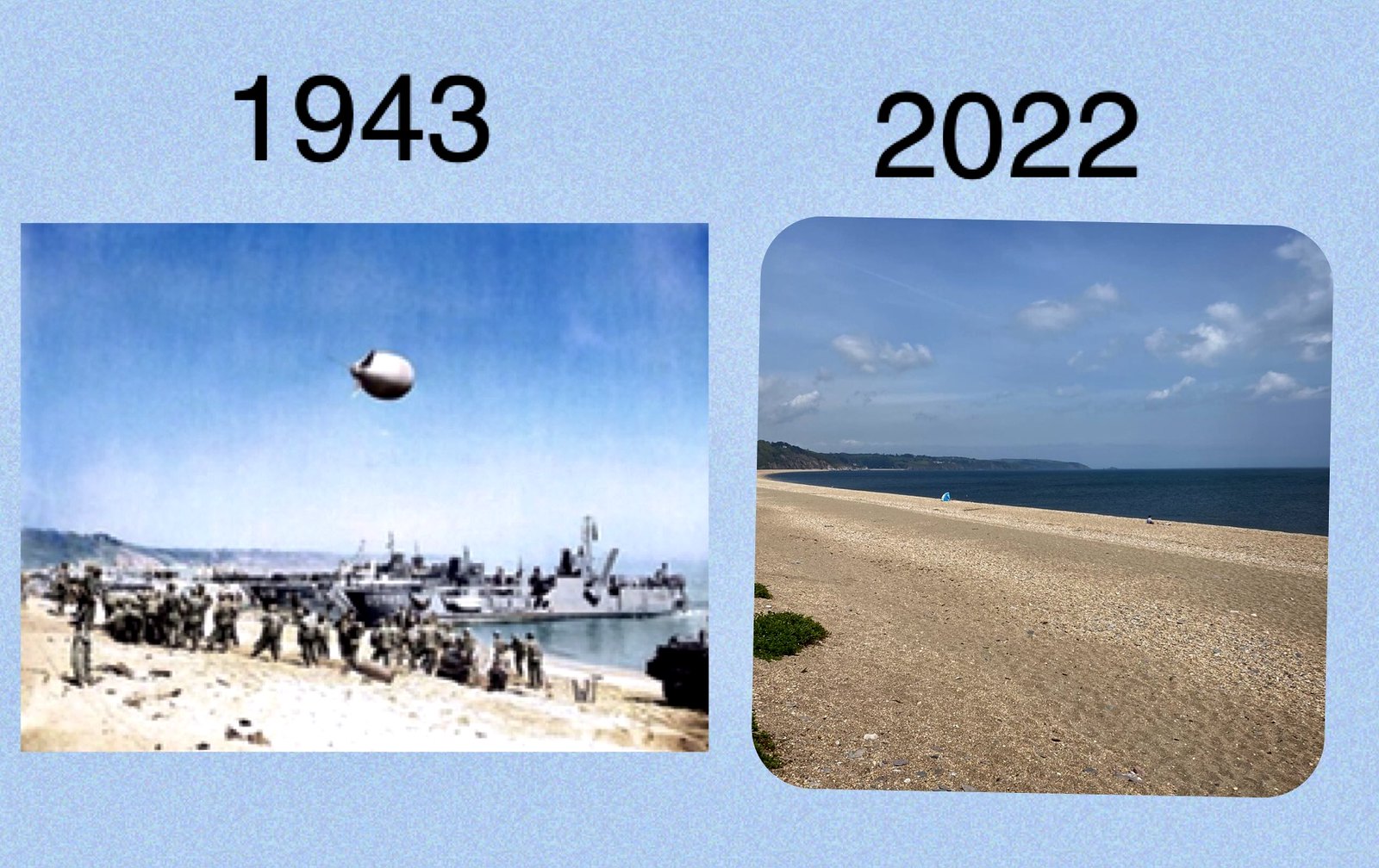 Exercise Tiger- Slapton Sands, then and now