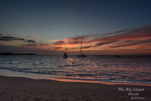 Hawaiian Sunset by Rod Dermo, The Big Islandwater red tropical twilight sky usa outdoors sunset island ocean orange nature hawaii 