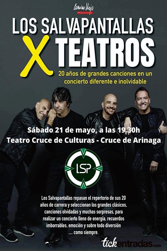 Cartel promocional del concierto de Los Salvapantallas en el Cruce de Arinaga