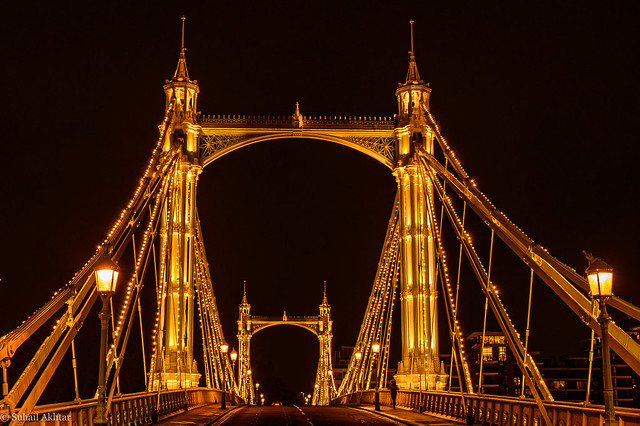 The Arches of Albert Bridge in London