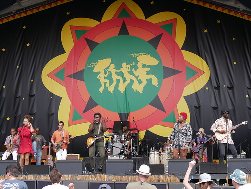 Playing For Change Band on the Congo Square Stage. Photo by Louis Crispino.