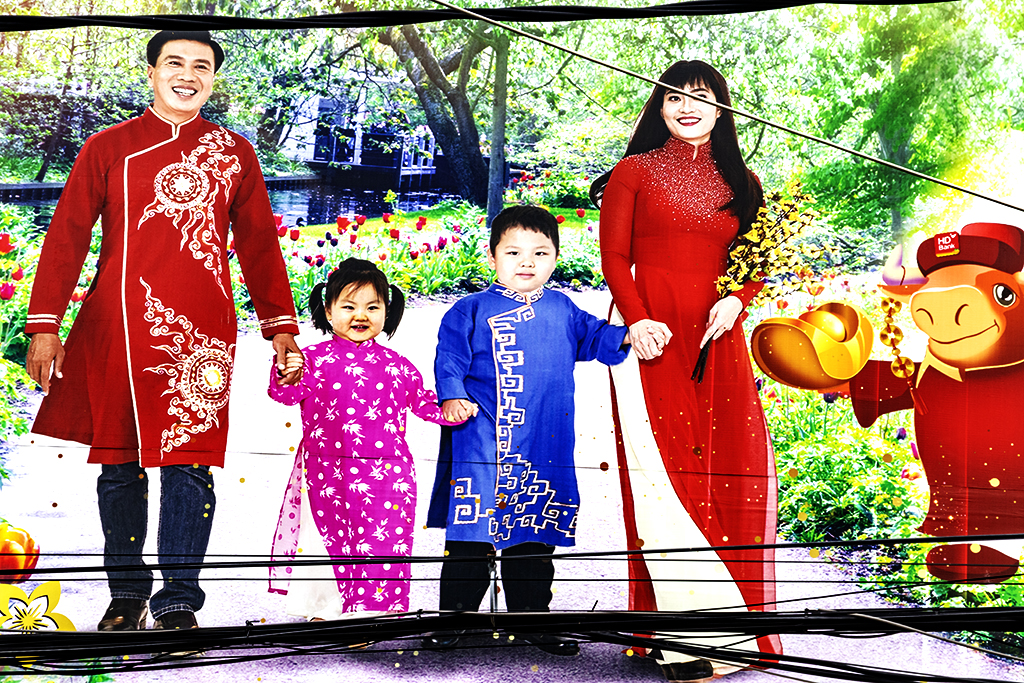 Ideal family on a bank billboard on 5-7-22--Vung Tau copy
