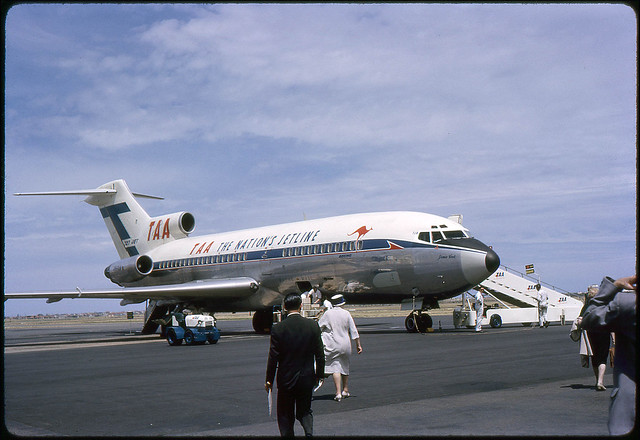 TAA Boeing 727-76, VH-TJA 'James Cook', at Adealide, 1965