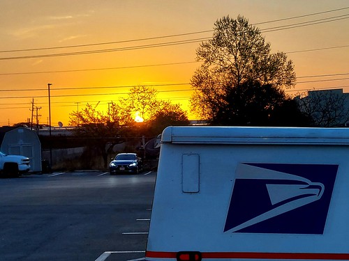 llv sunrise sunrisephotography orangesky postoffice usps postalservice