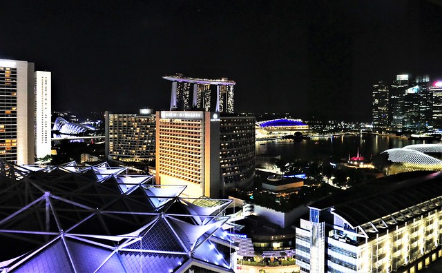 Singapore Skyline at night. Lumix DMC FZ1000. P1060820(9)