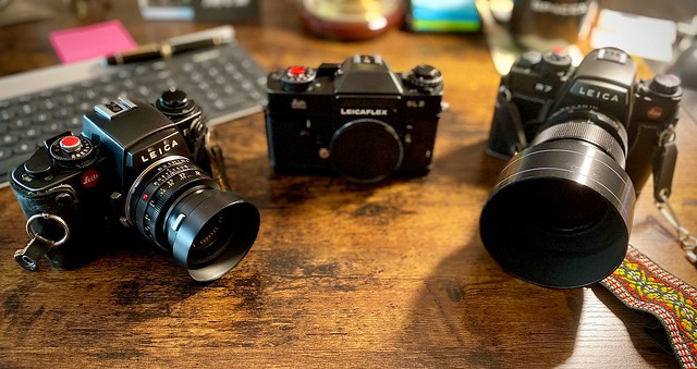Trio of Beauties (Leica SLRs - R4, SL2, R7)