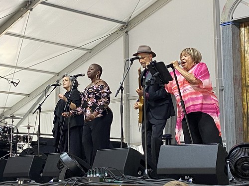 Mavis Staples in the Blues Tent at Jazz Fest - May 7, 2022. Photo by Carrie Booher.