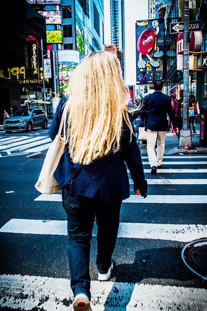 Blonde Girl on Crossing
