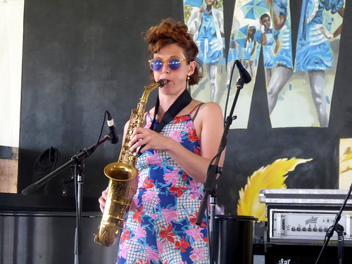 Aurora Nealand with Panorama Jazz Band in the Rhythmporium. Photo by Louis Crispino.