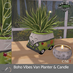 Swank & Co. Boho Vibes Van Planter & Candle