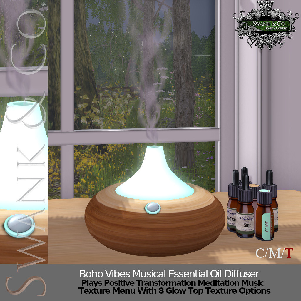 Swank & Co. Boho Vibes Musical Essential Oil Diffuser