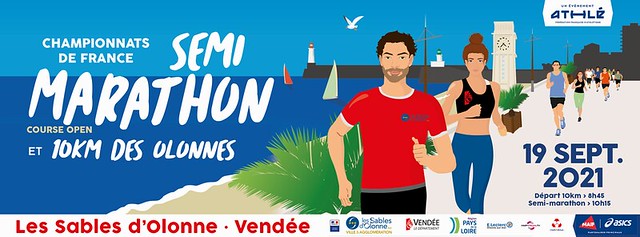 12em competition 2021, Championnat de France de semi marathon, Les Sables d'Olonne 19 septembre 2021, 600em sur 1500