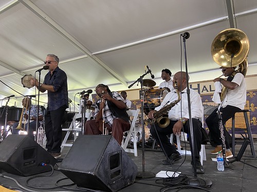 Preservation Brass at Jazz Fest - May 7, 2022. Photo by Carrie Booher.