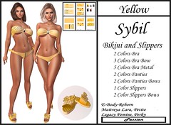 Passion-Sybil-Bikini and Slippers-Yellow