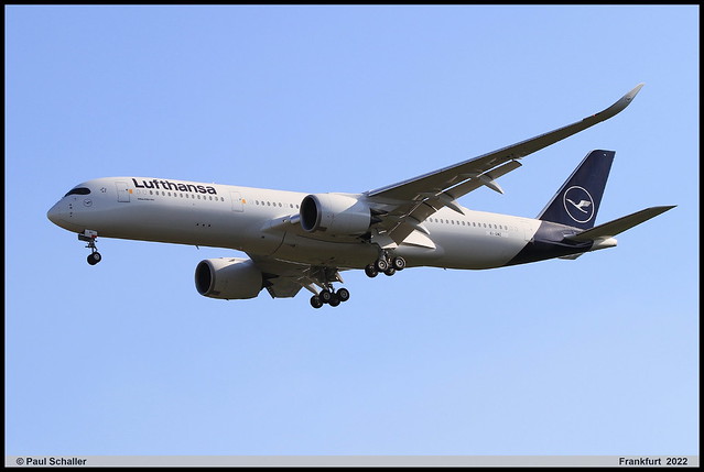 AIRBUS A350 941 Lufthansa EI-GWZ 0228 Frankfurt avril 2022