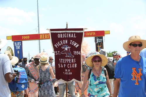 Pigeon Town Steppers at Jazz Fest 2022. Photo by Michele Goldfarb.
