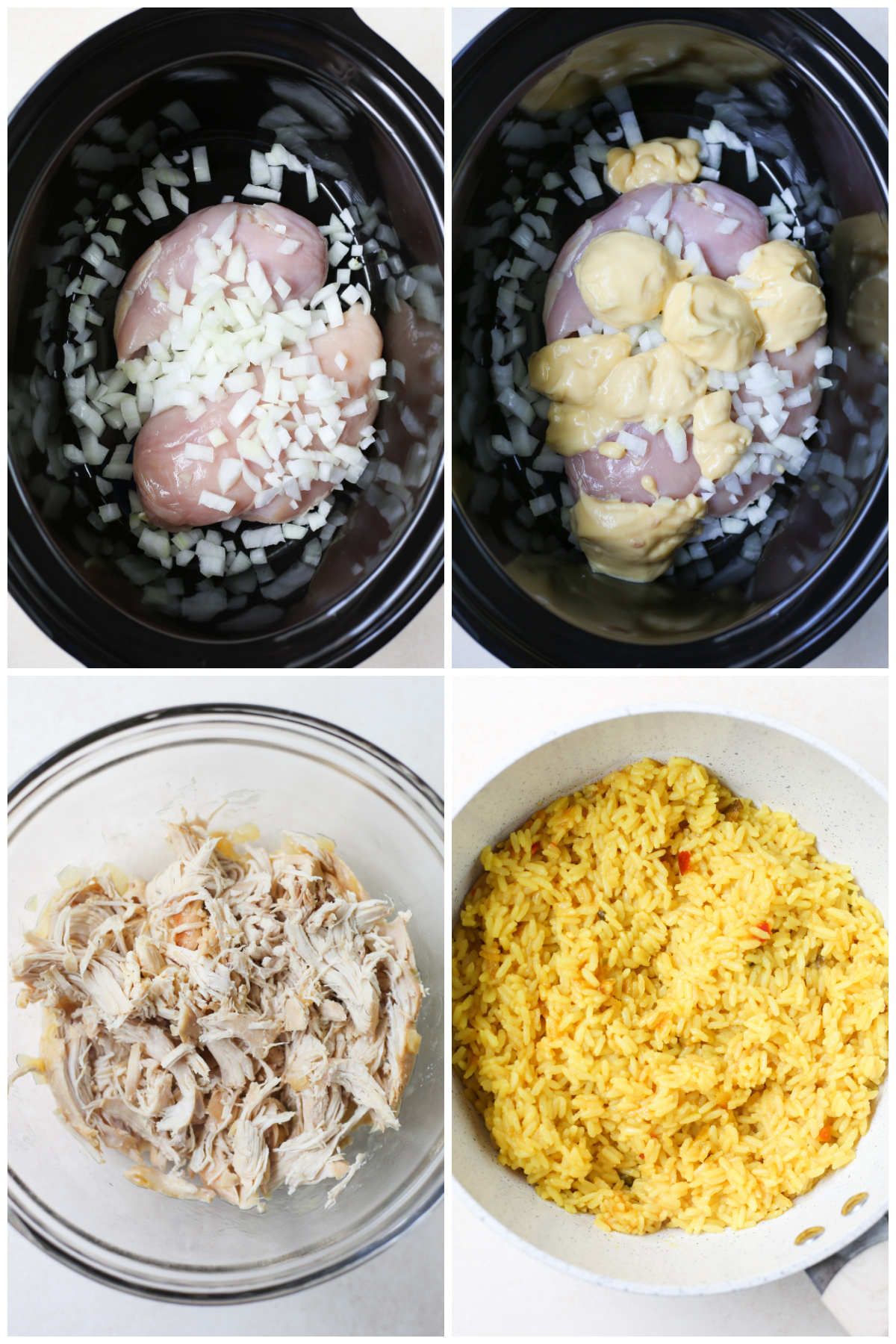 how to make cheesy chicken and yellow rice