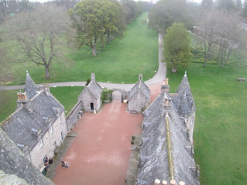 courtyard from tower, Castle Fraser, Aberdeenshire