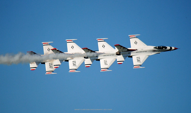 USAF Thunderbirds Echelon Formation