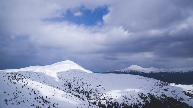 Chornohora mountain range in April, 2021
