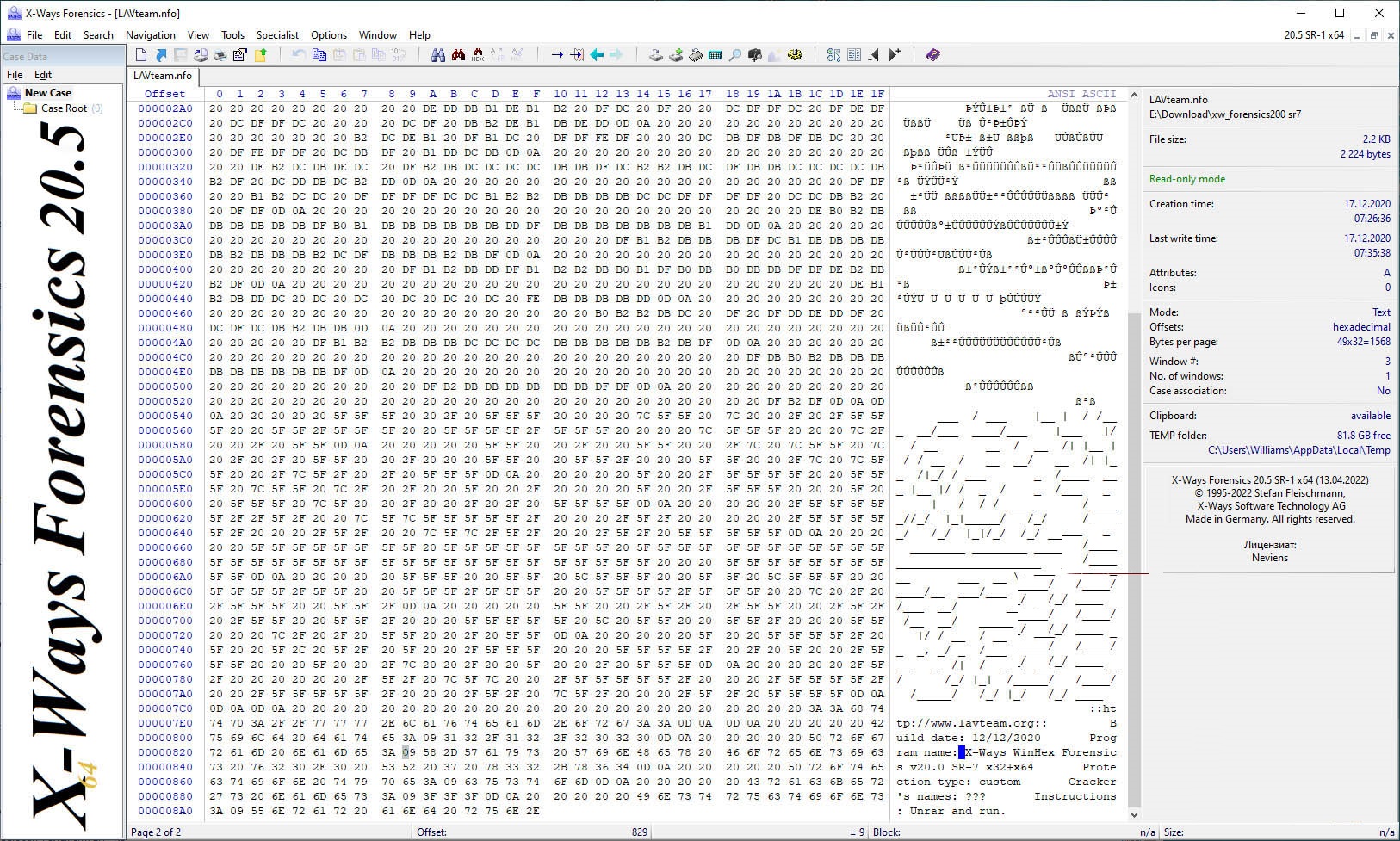 Working with X-Ways WinHex Forensics v20.5 SR1 full