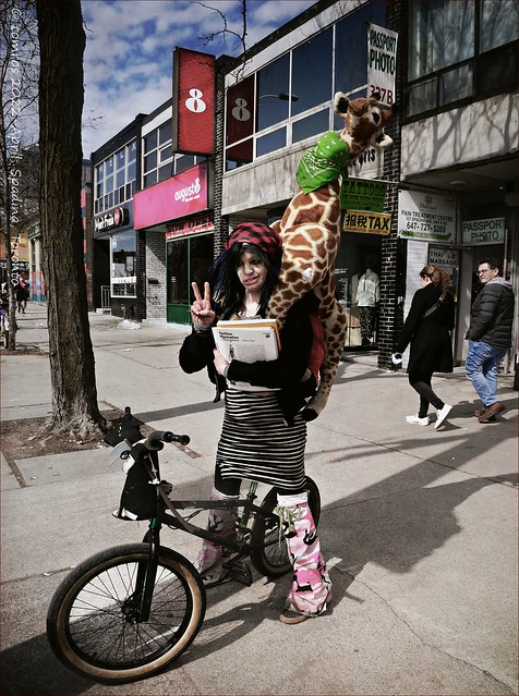 Giraffe Girl. Spadina, Toronto.