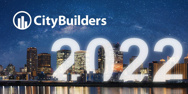 Atlanta skyline with the words, “CityBuilders 2022.”