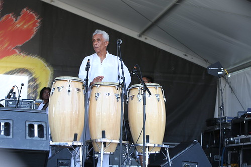 Bamboula 2000 on the Jazz & Heritage Stage. Photo by Michele Goldfarb.