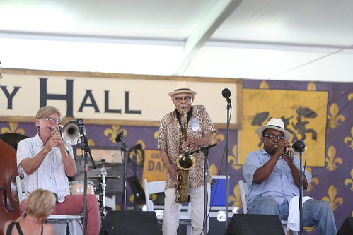 Charlie Gabriel and Friends in the Economy Hall Tent. Photo by Michele Goldfarb.