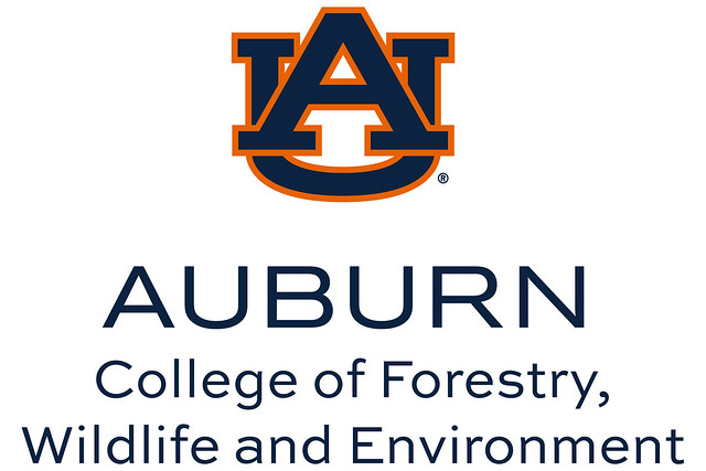 Logo with the words Auburn College of Forestry, Wildlife and Environment.