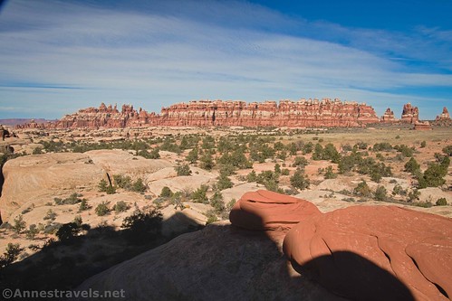 Part of the view from the final viewpoint in Chesler Park, Needles District, Canyonlands National Park, Utah