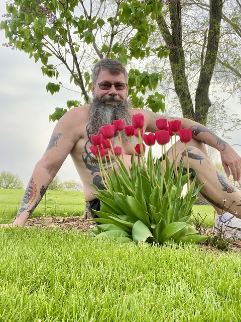 Selfie with my tulips