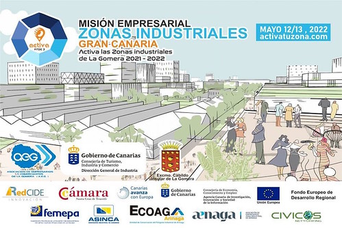 Cartel informativo de la misión empresarial de La Gomera a las zonas industriales de Gran Canaria