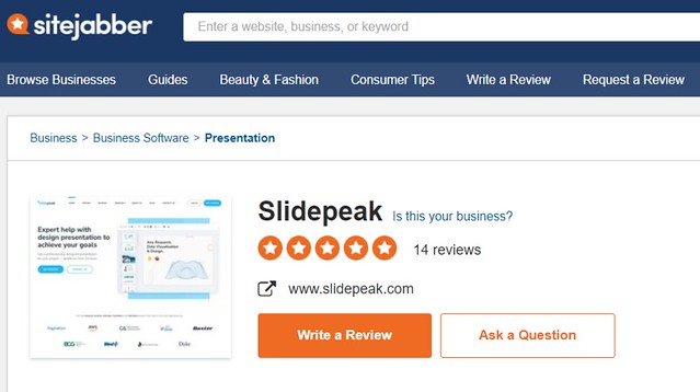 Slidepeak.com has a good online reputation.