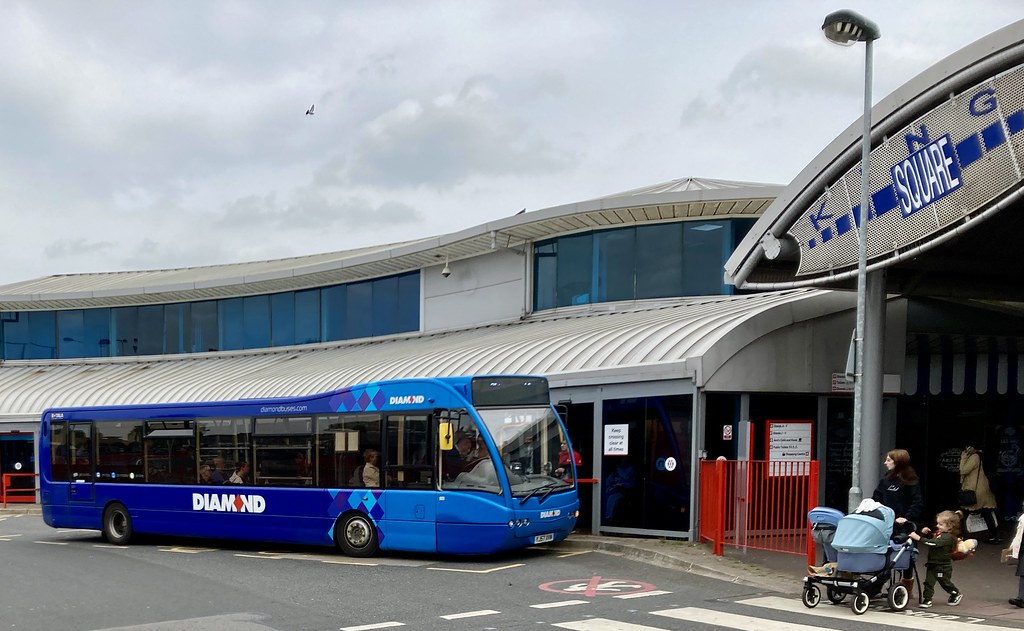 Rotala/Diamond 30968 loads at West Bromwich bus station.