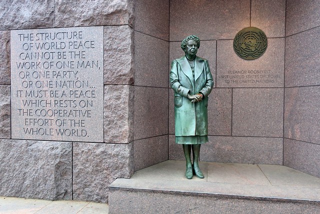 Washington DC: FDR Memorial - 4th Term - Eleanor Roosevelt