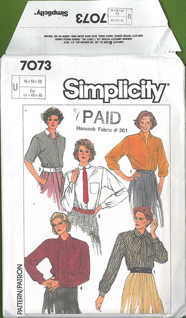 Simplicity 1985 7073 blouse