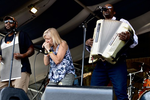 Buckwheat Zydeco Jr. & Ils Sont Partis Band on the Fais Do Do Stage. Photo by Michael White.