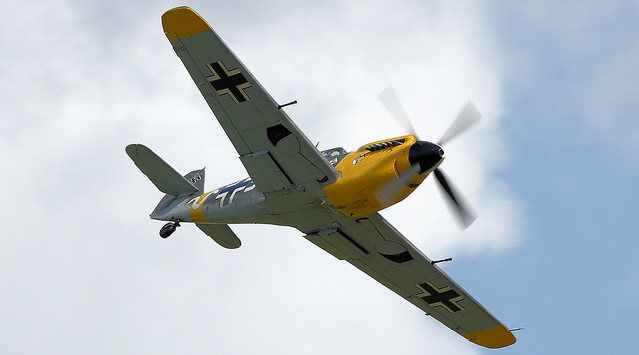 Hispano HA-1112 M4L Buchon White 9 G-AWHH Painted in the colours of the German Air Force